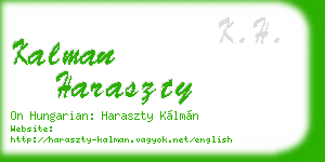 kalman haraszty business card